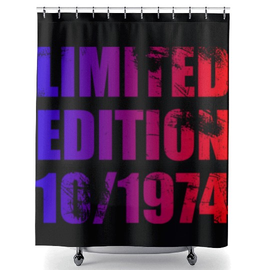 50th birthday Limited Edition 10/1974 Shower Curtains