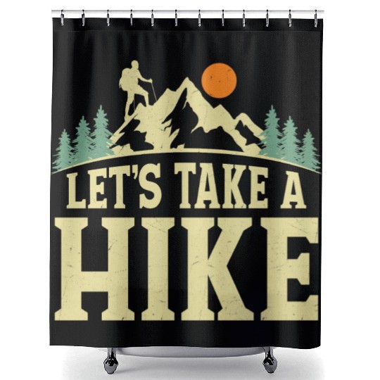 Let's Take A Hike Hiker Hiking Shower Curtains