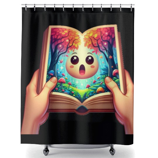 you turned the page Shower Curtains