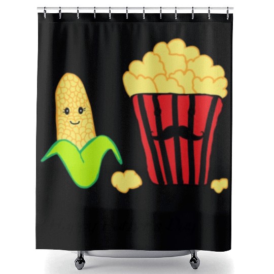 Baby Corn and Popcorn Happy Father’s Day Shower Curtains