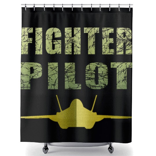 Fighter Pilot F-35 Art Design Shower Curtains