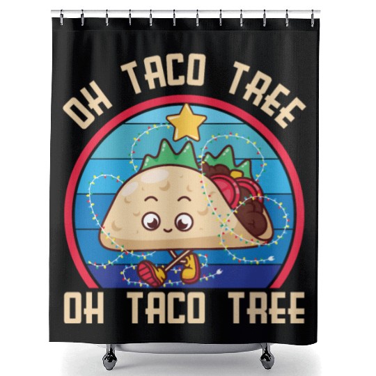 Oh Taco Tree Christmas Cute Xmas Mexican Food Love Shower Curtains