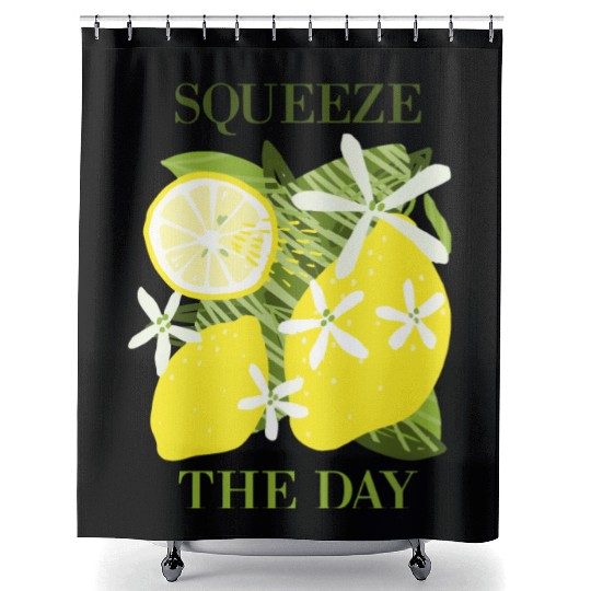 Citrus Lover Squeeze the day Shower Curtains