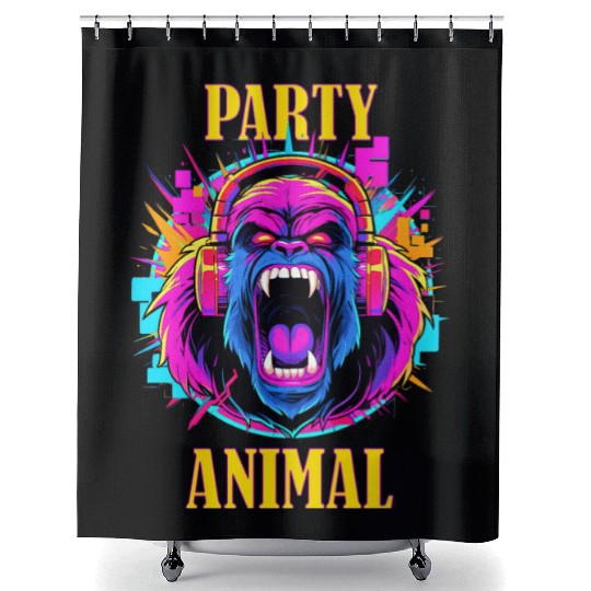 Party Animal Gorilla Style - Shower Curtains Design