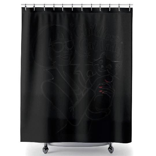 Childless Cat Lady Kamala Harris Shower Curtains