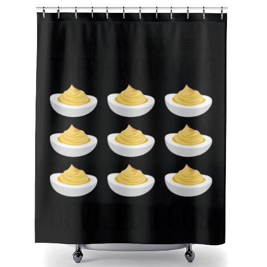 Funny Deviled Eggs Designs For Deviled Egg Lover Shower Curtains