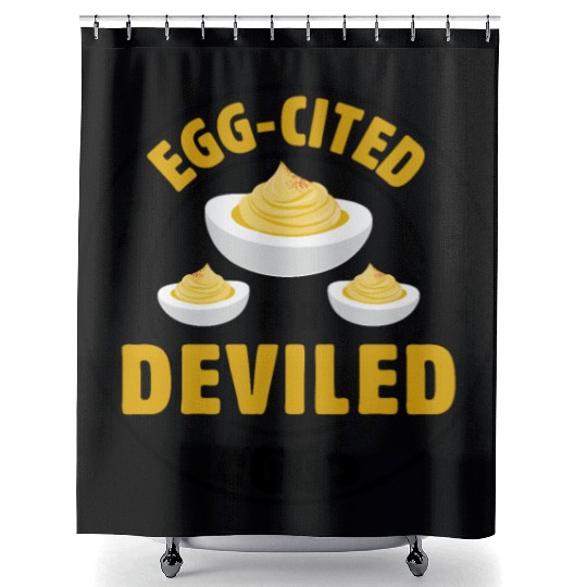 Funny Deviled Eggs Designs For Deviled Egg Lover Shower Curtains