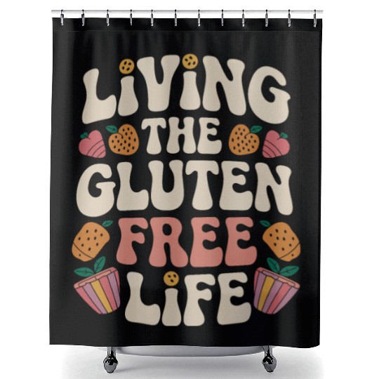 Living The Gluten Free Life Shower Curtains