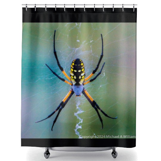 Garden Spider Shower Curtains