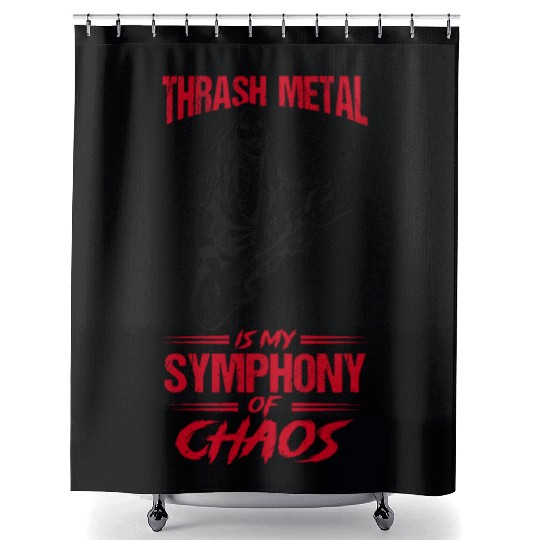 Metalhead Art for Trash Metal Fan Shower Curtains