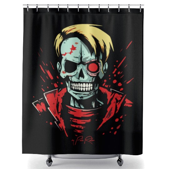 Welcome to the 80s Zombie Shower Curtains