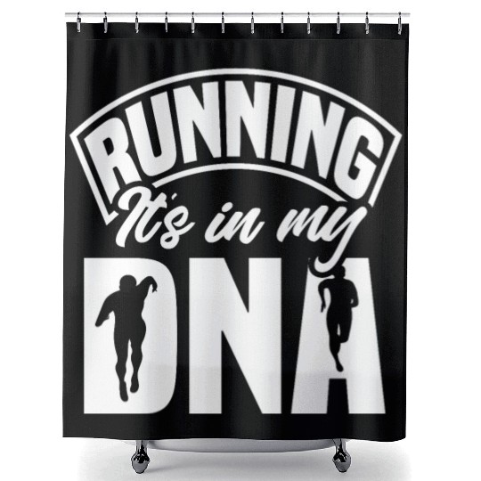 Running It's In My Genes Shower Curtains