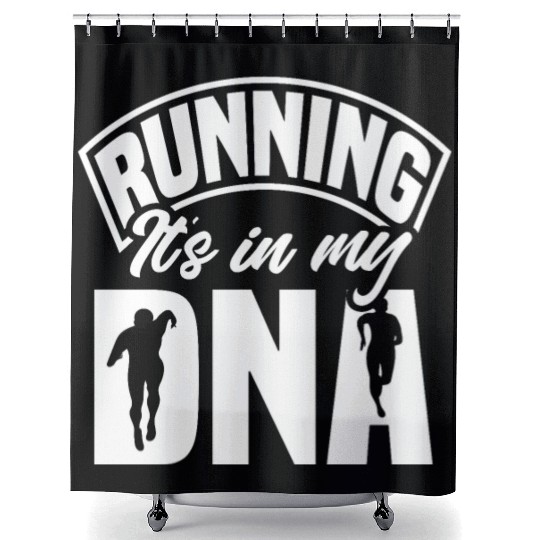 Running It's In My Genes Shower Curtains