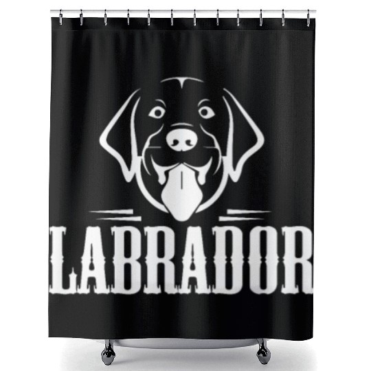 Cute Dog Lover Shower Curtains Friendly Animal Labrador Breed