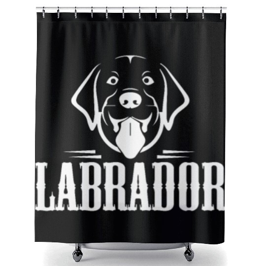 Cute Dog Lover Shower Curtains Friendly Animal Labrador Breed