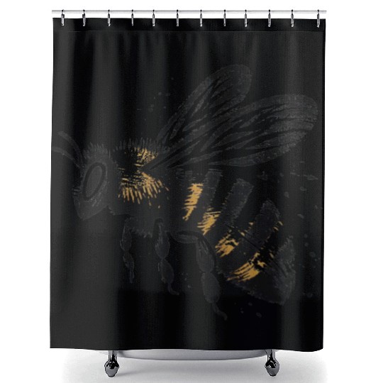 Honey Bee Insect Art 5 Shower Curtains