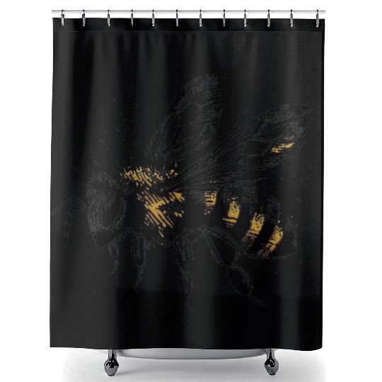 Honey Bee Insect Art 6 Shower Curtains