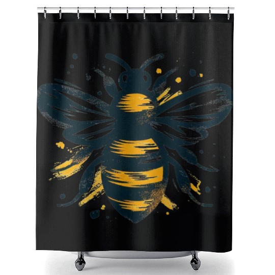 Honey Bee Insect Art 1 Shower Curtains