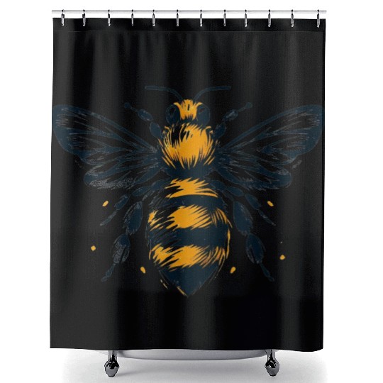 Honey Bee Insect Art 2 Shower Curtains
