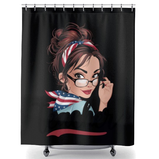 Teacher Life Messy Bun Back to School Leopard Shower Curtains