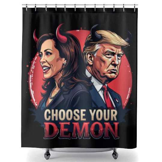 Kamala Harris Vs Trump The Fight For The Country Shower Curtains