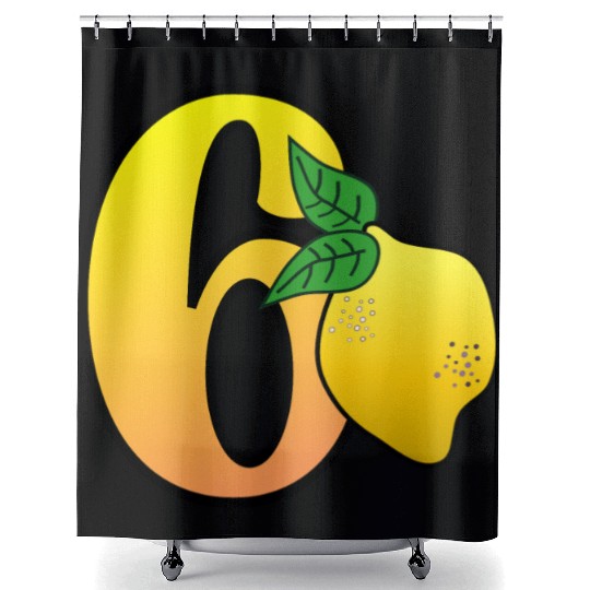 Number 60th Birthday - Lemon Shower Curtains