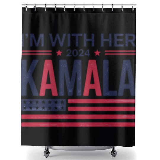 Kamala Harris Support I'm With Her Vote Kamala Har Shower Curtains