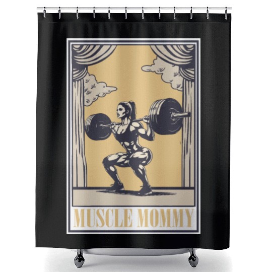 Tarot Cards Muscle Mommy for Strength & Shower Curtains