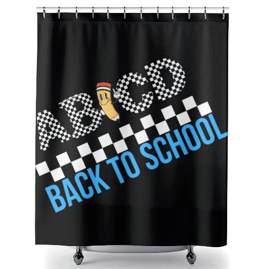 ABCD Back to School Teacher Shower Curtains,Gift for Teacher