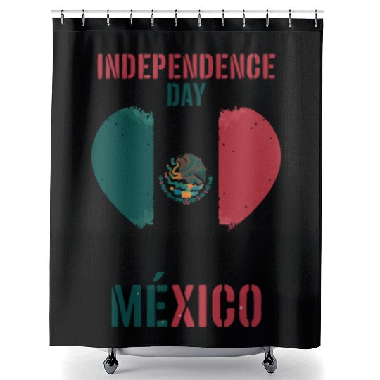 Mexico Independence Day Celebration Shower Curtains