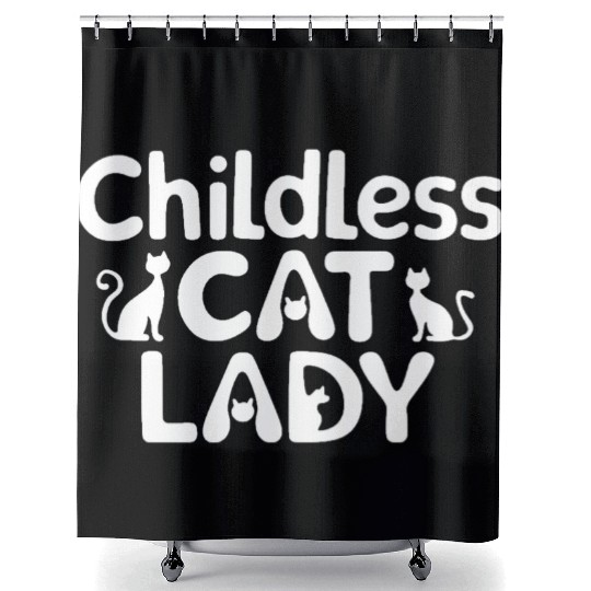 Childless Cat lady Kamala Harris Shower Curtains