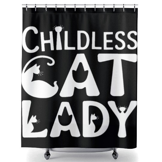 Childless Cat lady Kamala Harris Shower Curtains