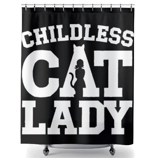 Childless Cat lady Kamala Harris Shower Curtains