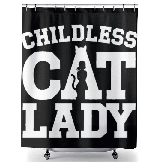 Childless Cat lady Kamala Harris Shower Curtains