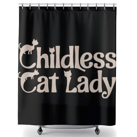 Childless Cat lady Kamala Harris Shower Curtains