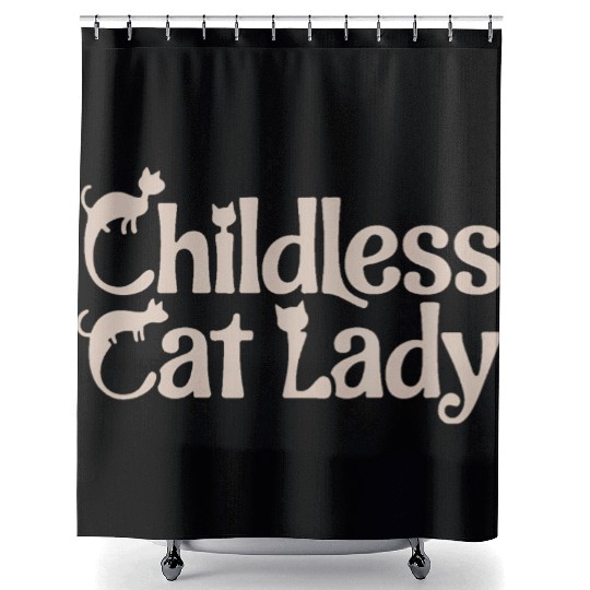 Childless Cat lady Kamala Harris Shower Curtains