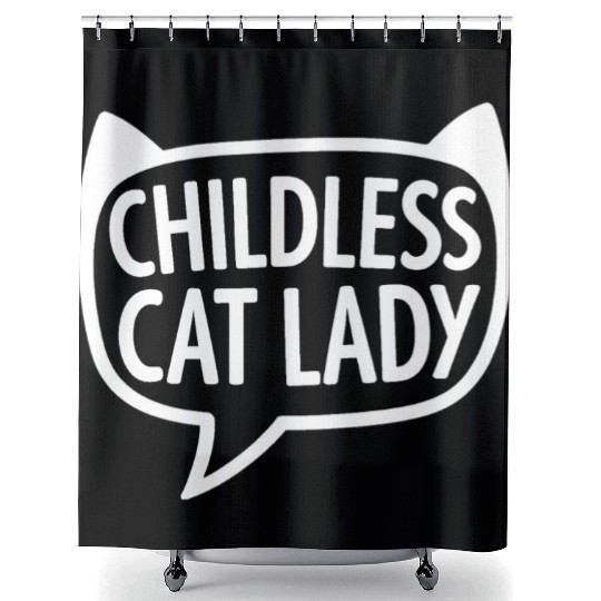 Childless Cat lady Kamala Harris Shower Curtains