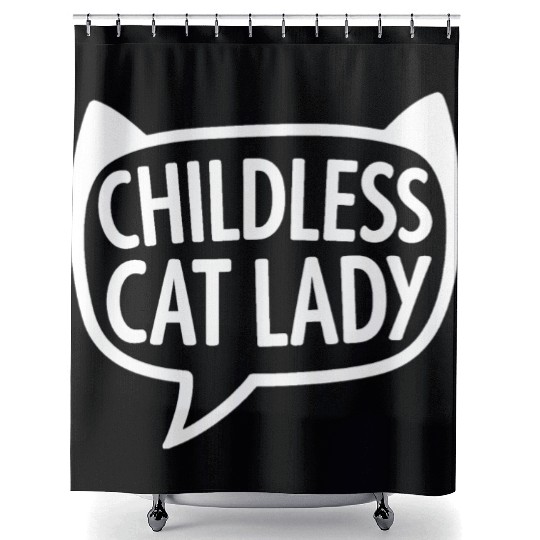 Childless Cat lady Kamala Harris Shower Curtains