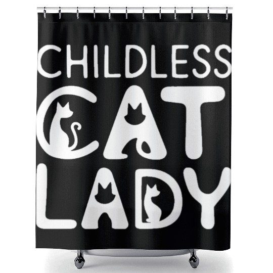 Childless Cat lady Kamala Harris Shower Curtains