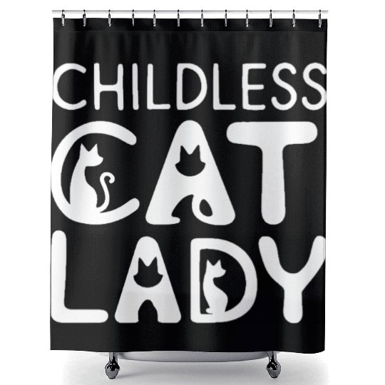 Childless Cat lady Kamala Harris Shower Curtains