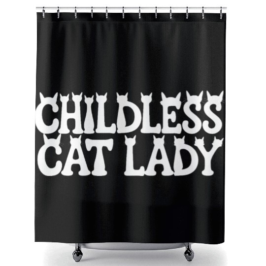 Childless Cat lady Kamala Harris Shower Curtains