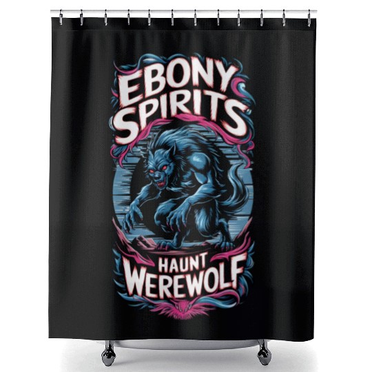 Ebony Spirits Haunt Werewolf Shower Curtains