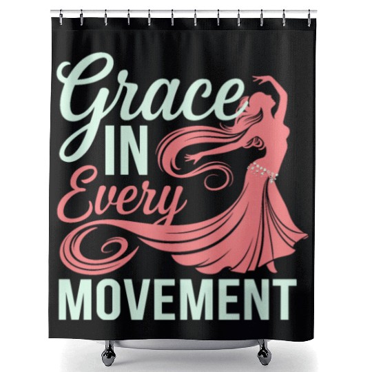 Tribal Fusion Rhythmic Dance Art For Belly Dance Shower Curtains