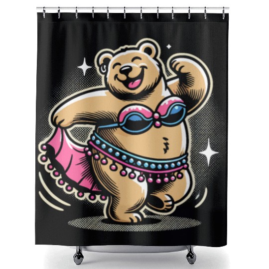 Tribal Fusion Rhythmic Dance Art For Belly Dance Shower Curtains