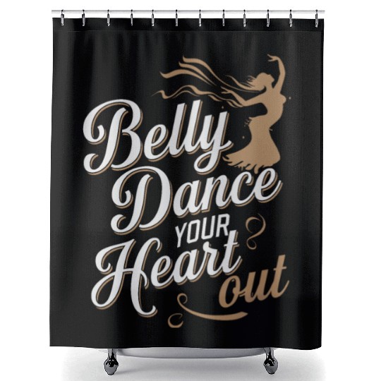 Tribal Fusion Rhythmic Dance Art For Belly Dance Shower Curtains