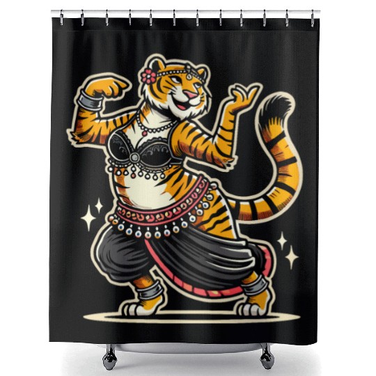 Tribal Fusion Rhythmic Dance Art For Belly Dance Shower Curtains
