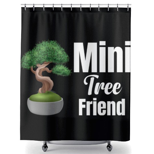 Mini Tree Friend Bonsai Meditation Spiritual Shower Curtains