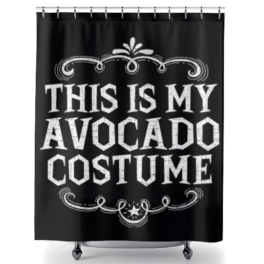 This is my Avocado Costume Funny Lazy Halloween Shower Curtains