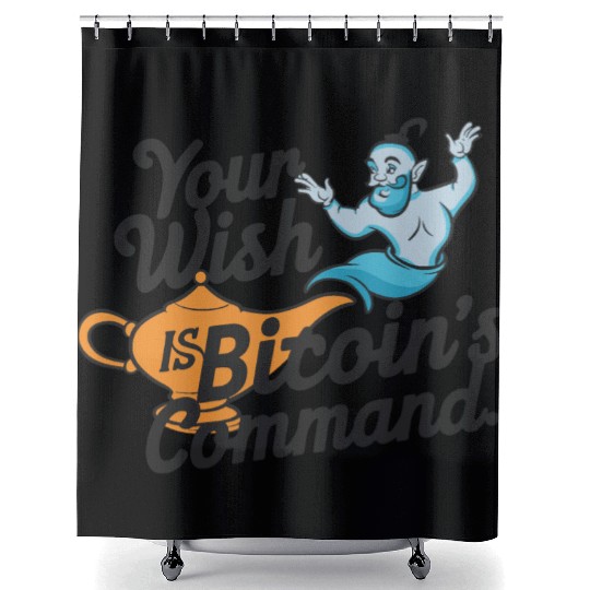 Bitcoin Genie - Your Wish is Bitcoin's Command Shower Curtains