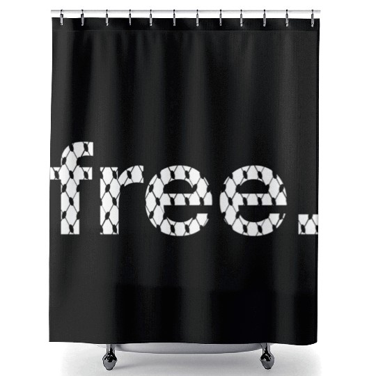 Free Palestine – Subtle Solidarity Shower Curtains